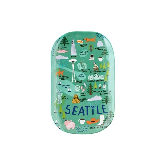 (4) TRINKET TRAY Plate: SEATTLE  by Anne Bentley - Picture 2 of 5